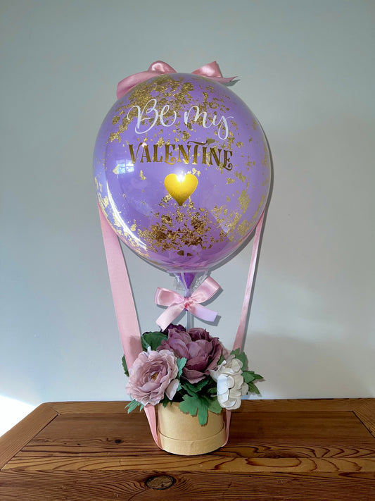 Be My Valentine Floral Box *Personalized Balloon